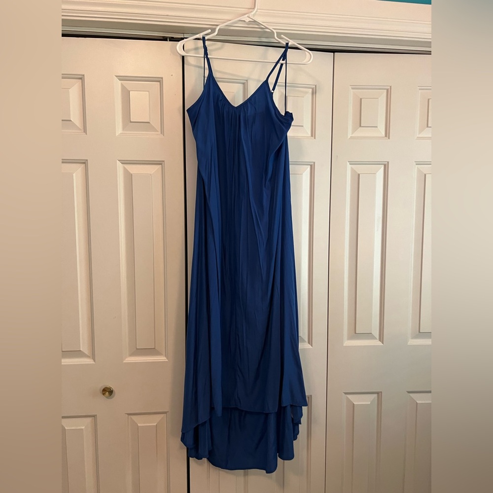 Women’s Pink Stitch Blue High Low Dress